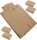 Cardboard Brown 10pcs Tab Lock Closure Mailer Boxes Kraft