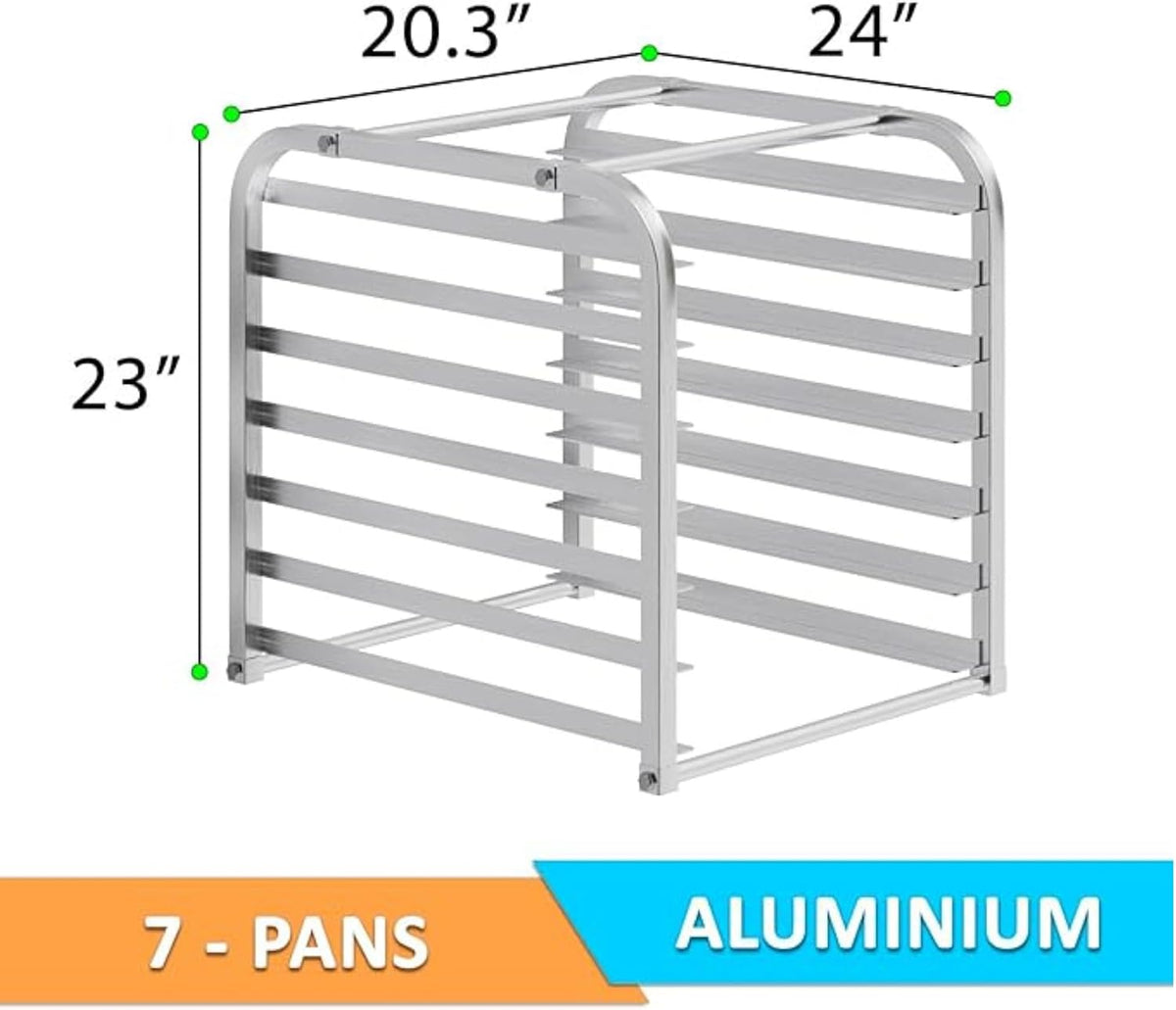 20.3" x 24" End Load Bun Pan Rack, Holds 7 Full Size Pans, NSF