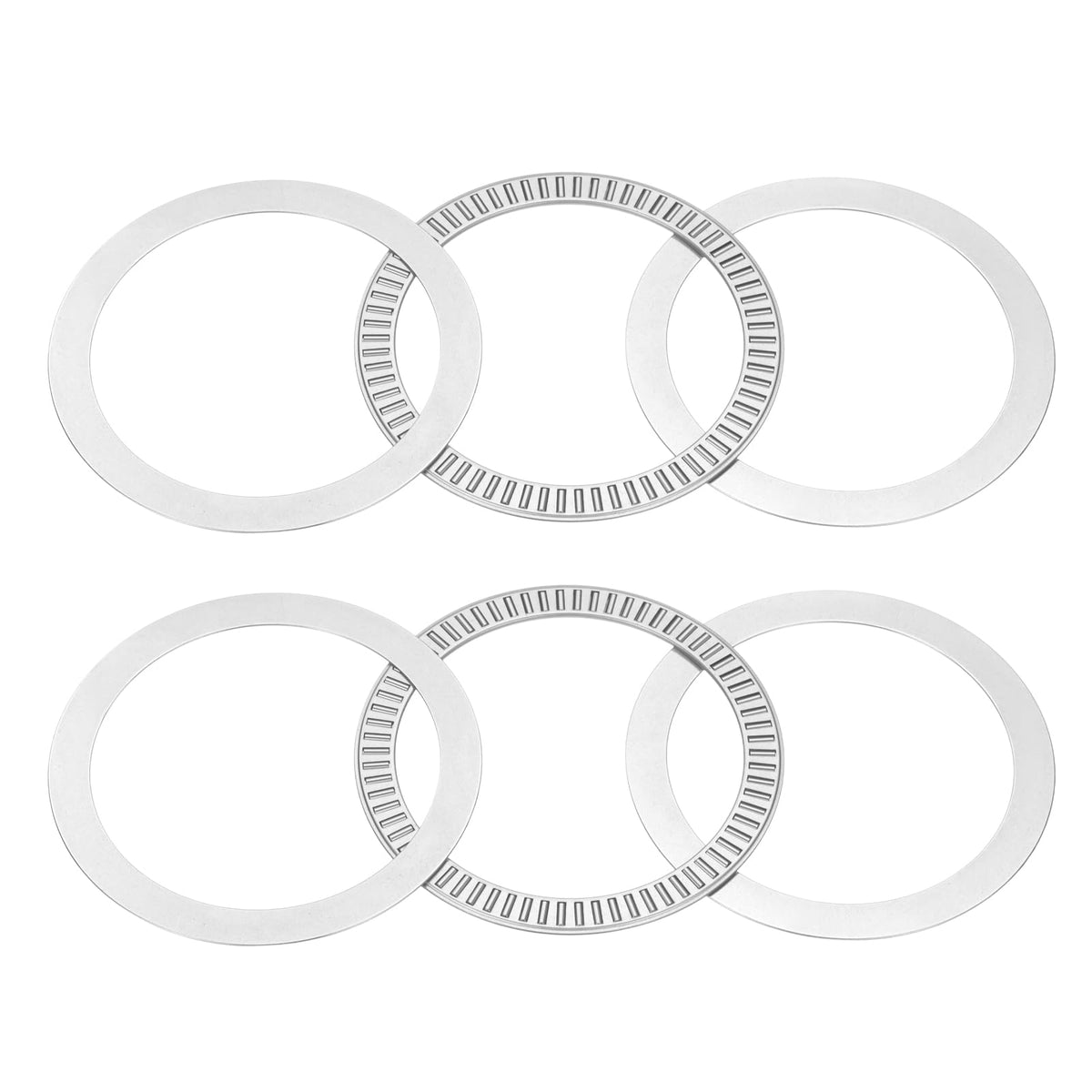 uxcell 2 Sets NTA4860 Thrust Needle Roller Bearings with Washers, ID 3"