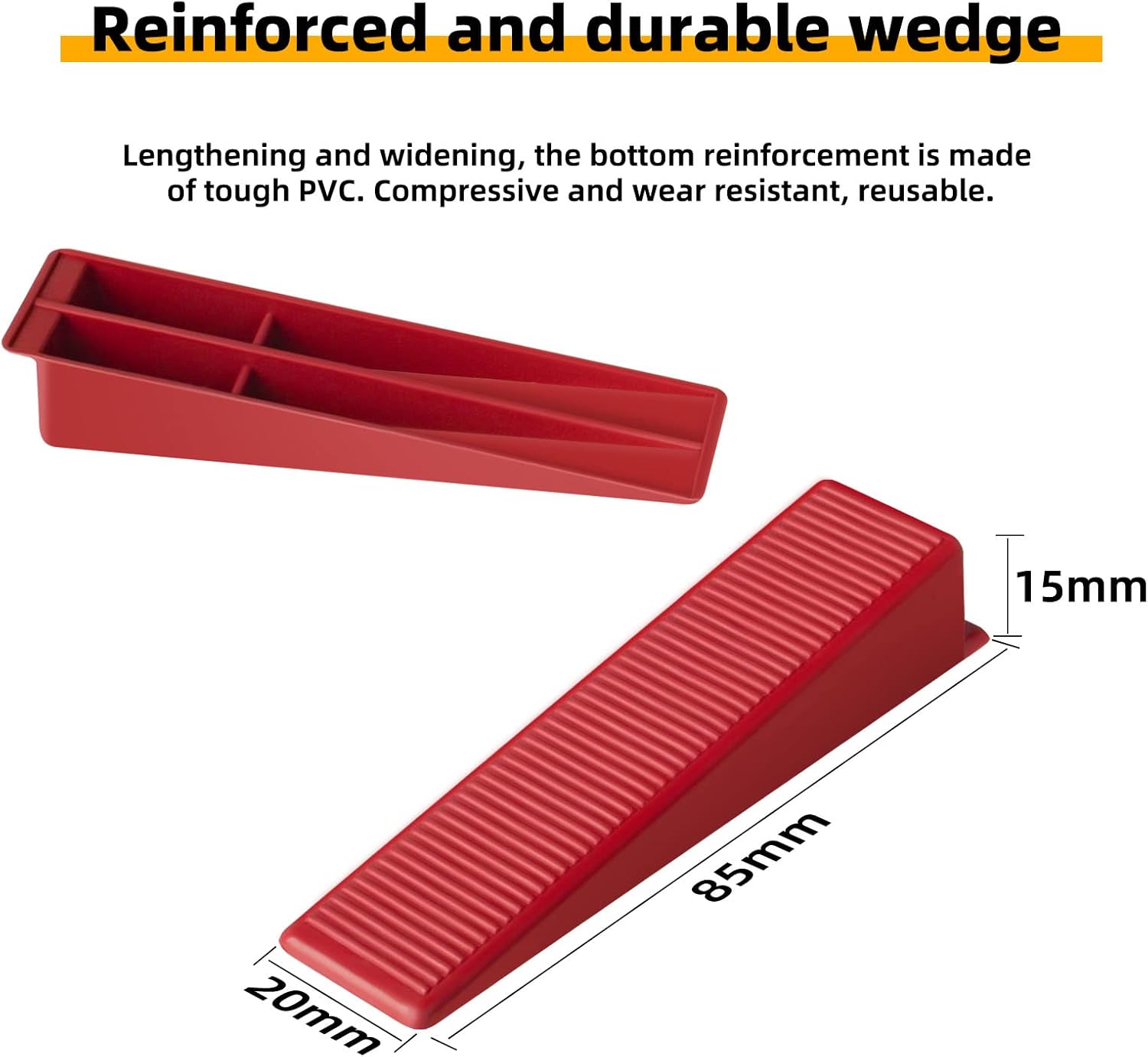 Tile Leveling System 400-Piece Tile Leveling Spacer Clips and 100-Piece Reusable Wedges Tile Leveler Tool Set for