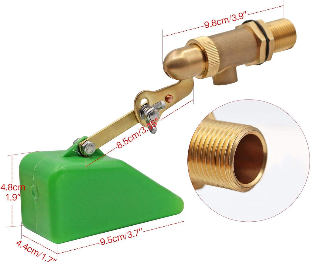1/2 Inch Brass Float Valve for Pond Auto Fill Float Ball Valve