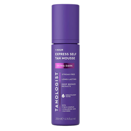 Self Tanner Mousse, Extra Dark Self Tan Mousse, 6.76 Fl Oz | Self tanner for summer, quick-dry mousse, express tan