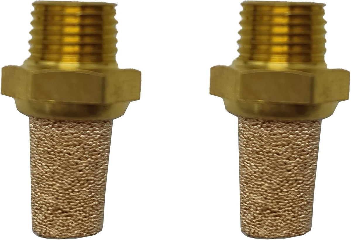 Pneumatic Air Compressor Muffler Fitting 1/8" Thread Compressed Exhaust Silencer (Pack of 2)