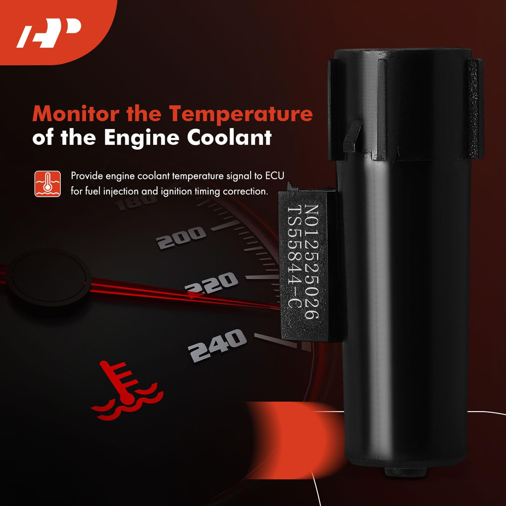 A-Premium Engine Coolant Temperature Sensor Compatible with Honda & Acura