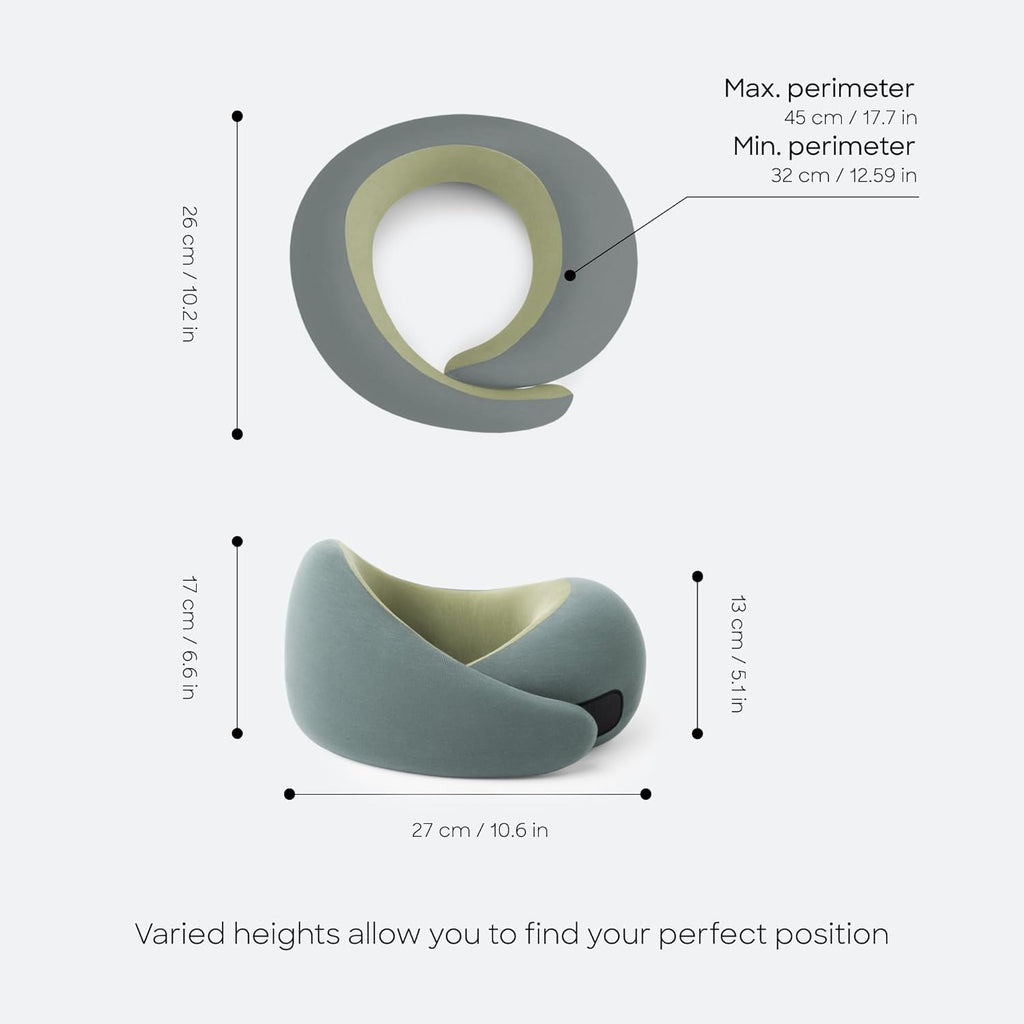 Ostrichpillow Go Neck Pillow, Travel Pillows for Airplanes, Premium Memory Foam Travel Pillow, 360º Ergonomic Design