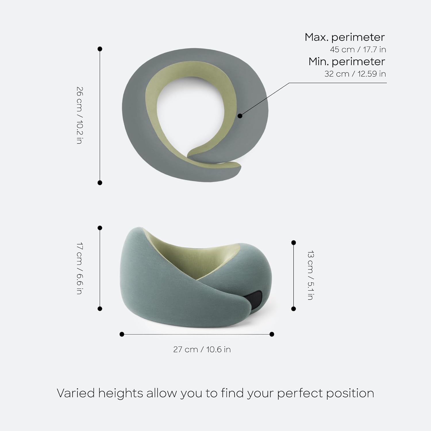 Ostrichpillow Go Neck Pillow, Travel Pillows for Airplanes, Premium Memory Foam Travel Pillow, 360º Ergonomic Design