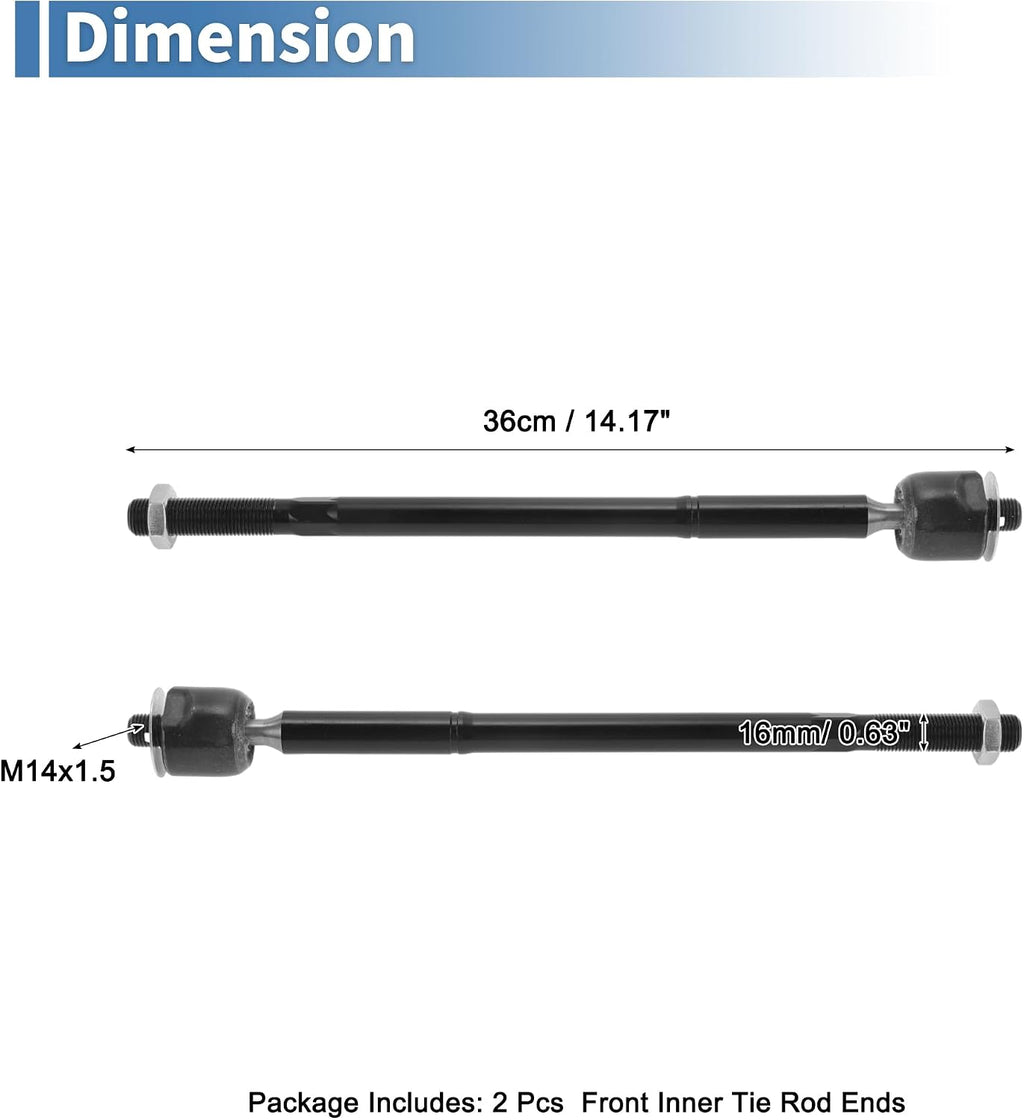 X AUTOHAUX Front Inner Tie Rod Ends Kit EV801193 for Toyota Matrix 09-14