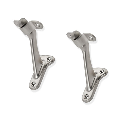 2 Pack 3 Inch Hand Rail Bracket Brushed Satin Nickel Stair Brackets Heavy Duty Handrail Brackets for Stairways