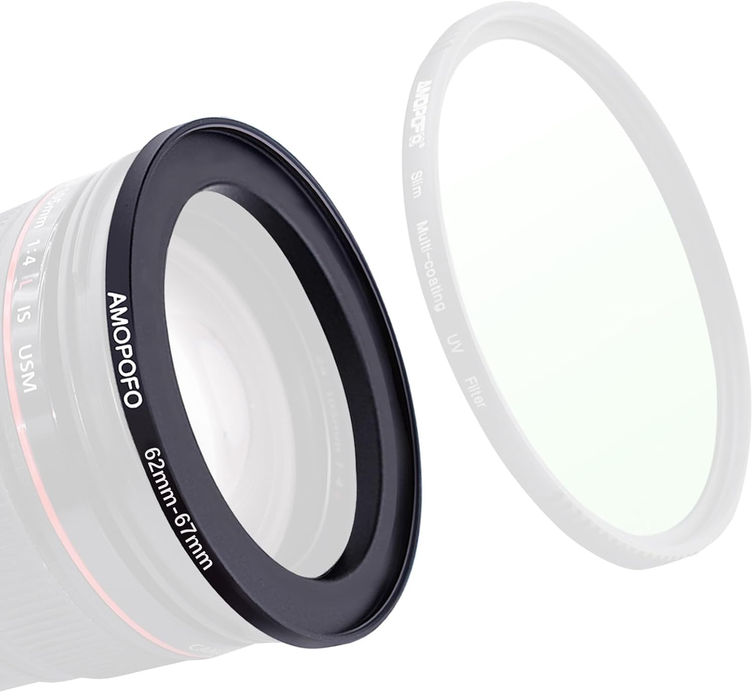 62mm to 67mm Step-Up Ring Filter adapter/62mm to 67mm Camera Filter Ring for 67mm UV,ND,CPL,Metal Step Up Ring