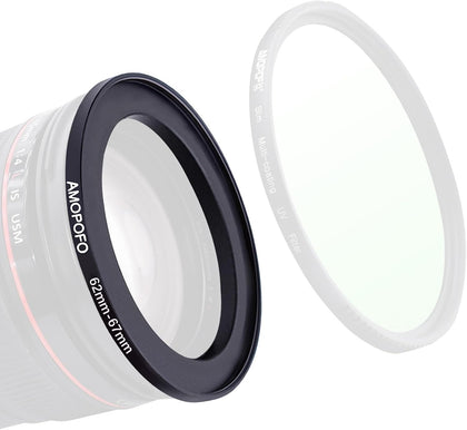 62mm to 67mm Step-Up Ring Filter adapter/62mm to 67mm Camera Filter Ring for 67mm UV,ND,CPL,Metal Step Up Ring