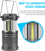 LED Camping Lantern, 4 Pack Battery Powered Flashlight for Power Outages, Portable Collapsible Hanging Light