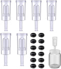 Airlock Set for Fermentation,12 Pieces Silicone Grommets and 6 Pieces Plastic Airlock for Preserving,Brewing, Beer