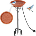 Heated Bird Bath for Outside Winter, Powerful 100W Thermostat Control Water Heated BirdBaths Bowl for Outdoors with
