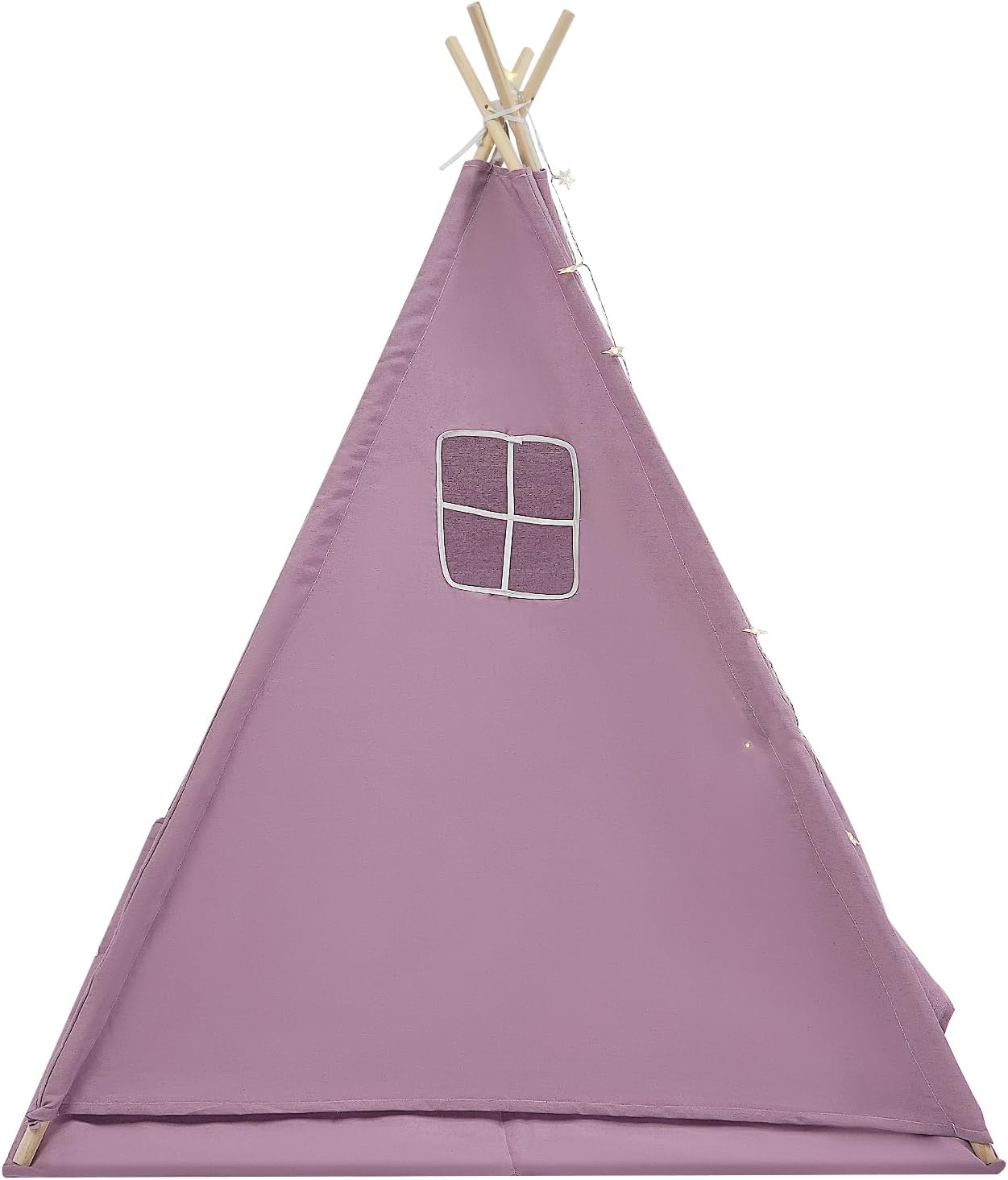 Teepee Tent for Kids with Star Lights, Foldable Play Tent for Girls & Boys, Washable Indoor Toddler Tent, Cozy Warm