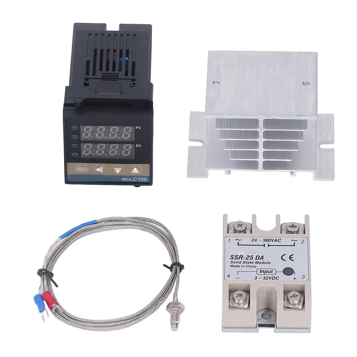 SENECESLI PID Temperature Controllers Kit 400℃ 100v 240v Precision (25A)