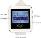 Wireless Pager Calling System Restaurant Guest Paging System Wrist Watch Receiver and Call Button Transmitter 433Mhz