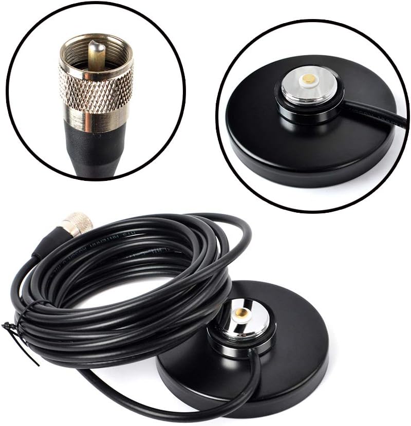 Dual Band NMO Antenna, 21Inches 144/430Mhz VHF UHF Whip Antenna with NMO Magnetic Mount Magnet Base 5meter(16.4ft)