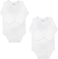 Baby Cotton Spandex Long-Sleeve Bodysuits 2-Pack, Boy Girl