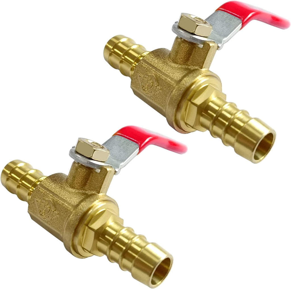 1/2" PEX Ball Valve Brass Shut off gate Valve (Pack of 2)