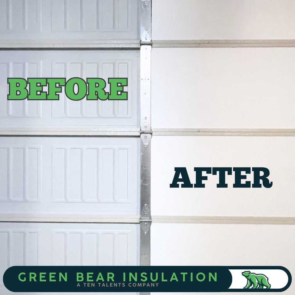 Garage Door Insulation Kit, White EPS Foam Panels, 8 Pack, 1.25x20x54 Inches, R-Value 9.0, Temperature Control, Noise