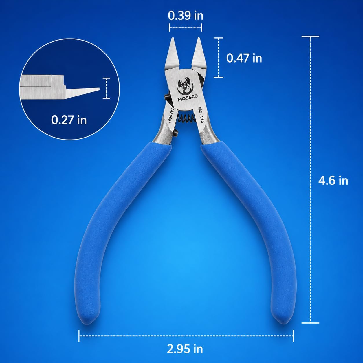 Model Nippers, 4.6-Inch Ultra-Thin Single-Blade Sprue Cutter with Spring-Loaded Non-Slip Grip for Beginner Plastic