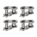 uxcell 4Pcs #25 Chain Offset Half Link Roller 1/4" Pitch Stainless Steel Standard Chain End Connector Split Links for 04C Chain