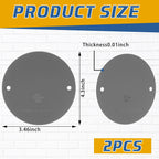 2 Pcs 4 Inch Round Weatherproof Blank Cover, Electrical Box Plate, Gray