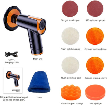 Cordless Electric Sander, Buffer Polisher with 2x2000mAh, Variable Speed 1700—2500 RPM, Car Polisher and Buffers for