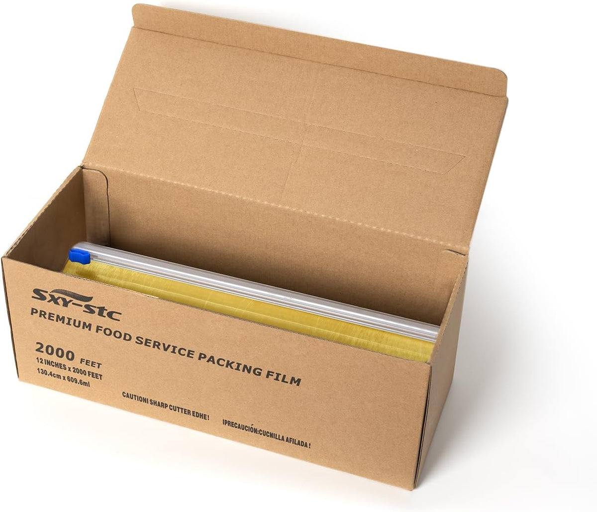 12 Inch x 2000 Feet Plastic Cling Wrap Pack of 2