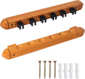 GSE 2-Piece Wooden Wall Mounted Billiard Pool Cue Rack Holds 6/8/12 Cues | Several Colors Available, Pool Stick
