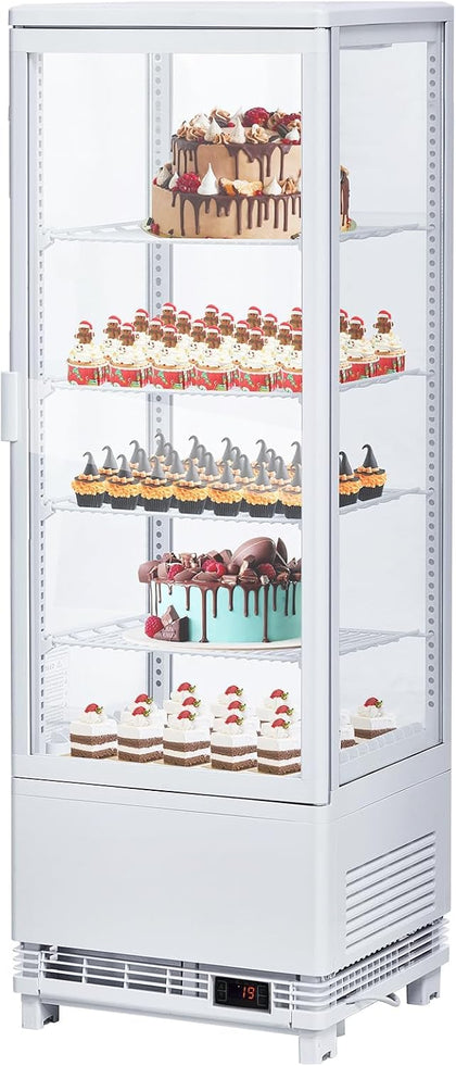 118L Countertop Display Refrigerator, Glass Door Cooler