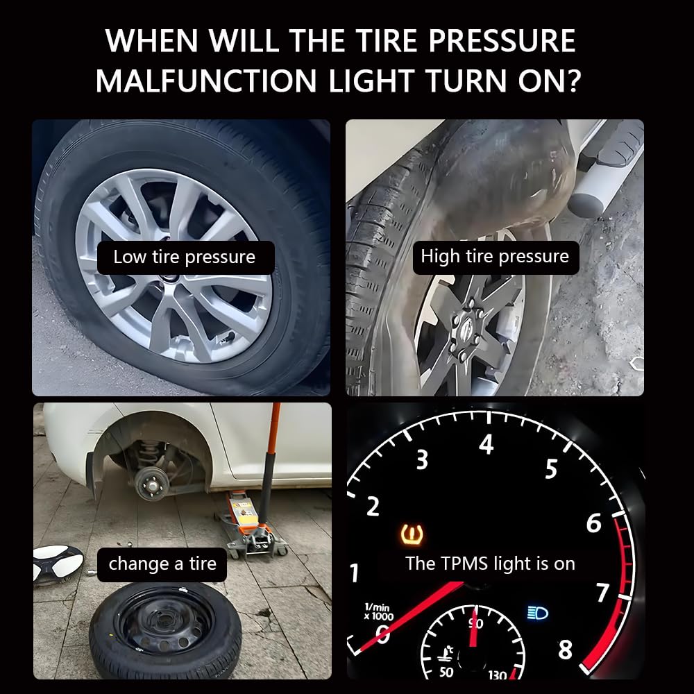 TPMS Reset Tool for GM with 150 PSI Digital Tire Pressure Gauge, Quick Relearn Tire Sensor, Compatible with for Buick