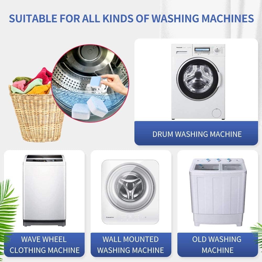 30 Pack Washing Machine Cleaner Tablets, Solid Washer Deep Cleaning Tablet, Clean Inside Drum And Laundry Tub Seal