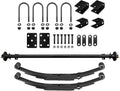 3500 lb Single Trailer Axle Suspension Kit with Hubs - Leaf Springs, Hanger, U-Bolt kit (85'' Hubface/70'' Spring