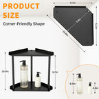 2 Tier Bathroom Counter Organizer, Vanity Organizer Corner Shelf