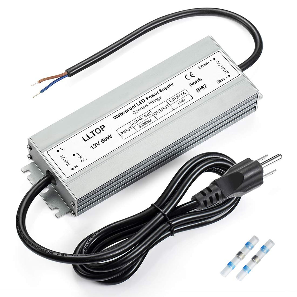 12V DC LED Driver Waterproof IP67 Power Supply 60W 5A