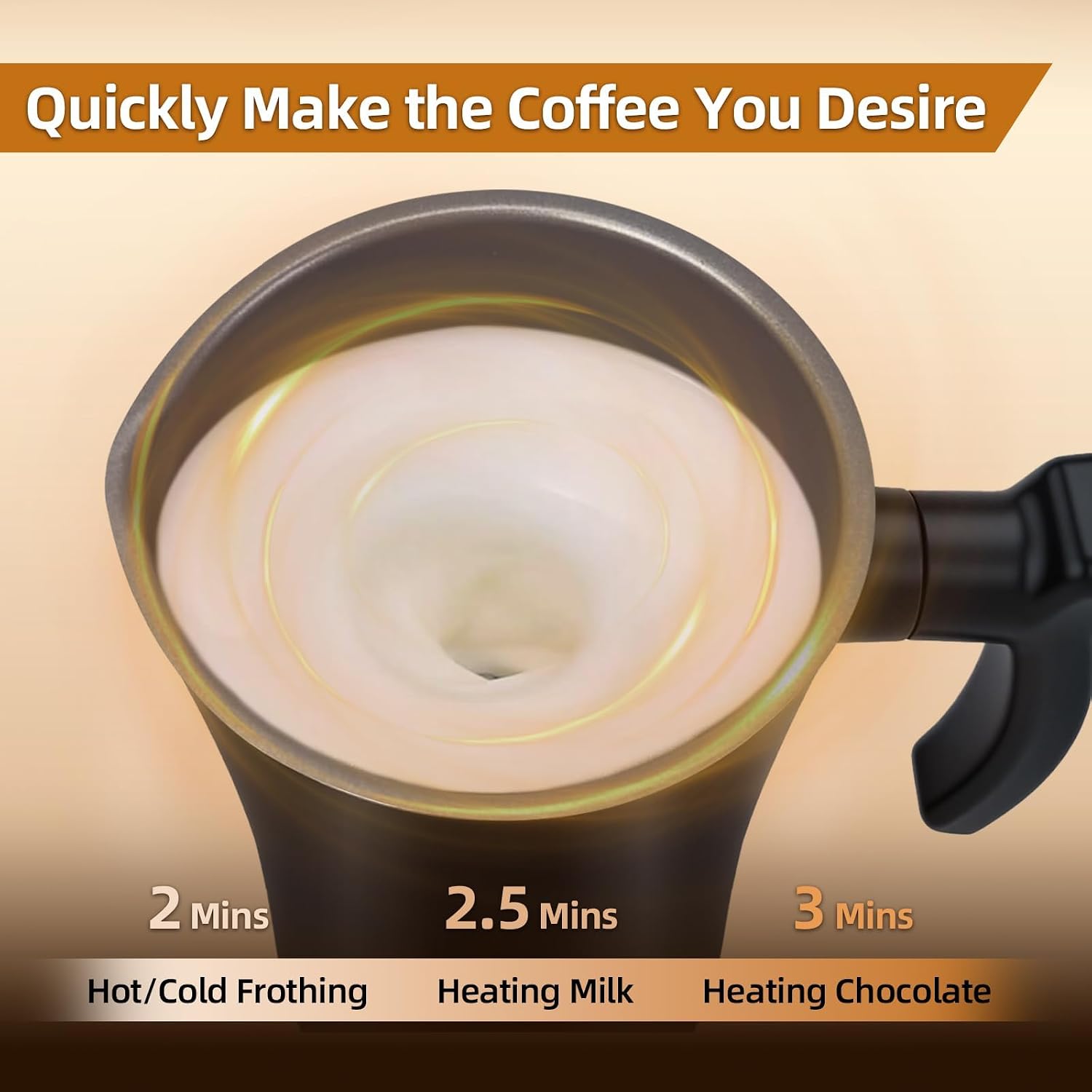 Milk Frother, 4-in-1 Electric Milk Steamer, 350ml/11.8oz Automatic Frother for Coffee, Warm and Cold Foam Maker for