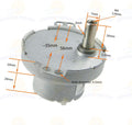 CHANCS DC Gear Motor Electric Motor JS-50 12V DC 8RPM CW/CCW Horizontal Hole Shaft for Fan Motor