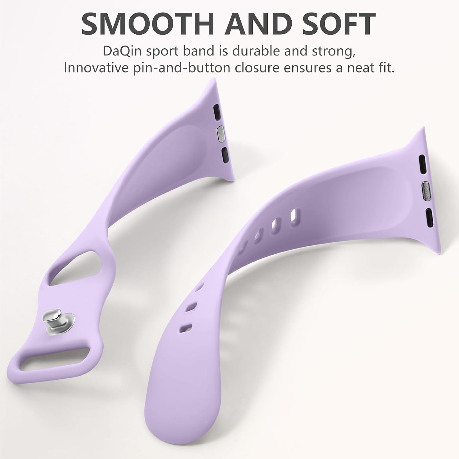 Sport Band Compatible with Apple Watch Bands 40mm 41mm 42mm 44mm 45mm 46mm 49mm 38mm Women Men, Soft Silicone