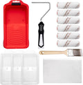 Mini Paint Roller Kit-13 Piece, 4-Inch Microfiber Paint Rollers with Ergonomic Handle, Small Roller Paint Brush