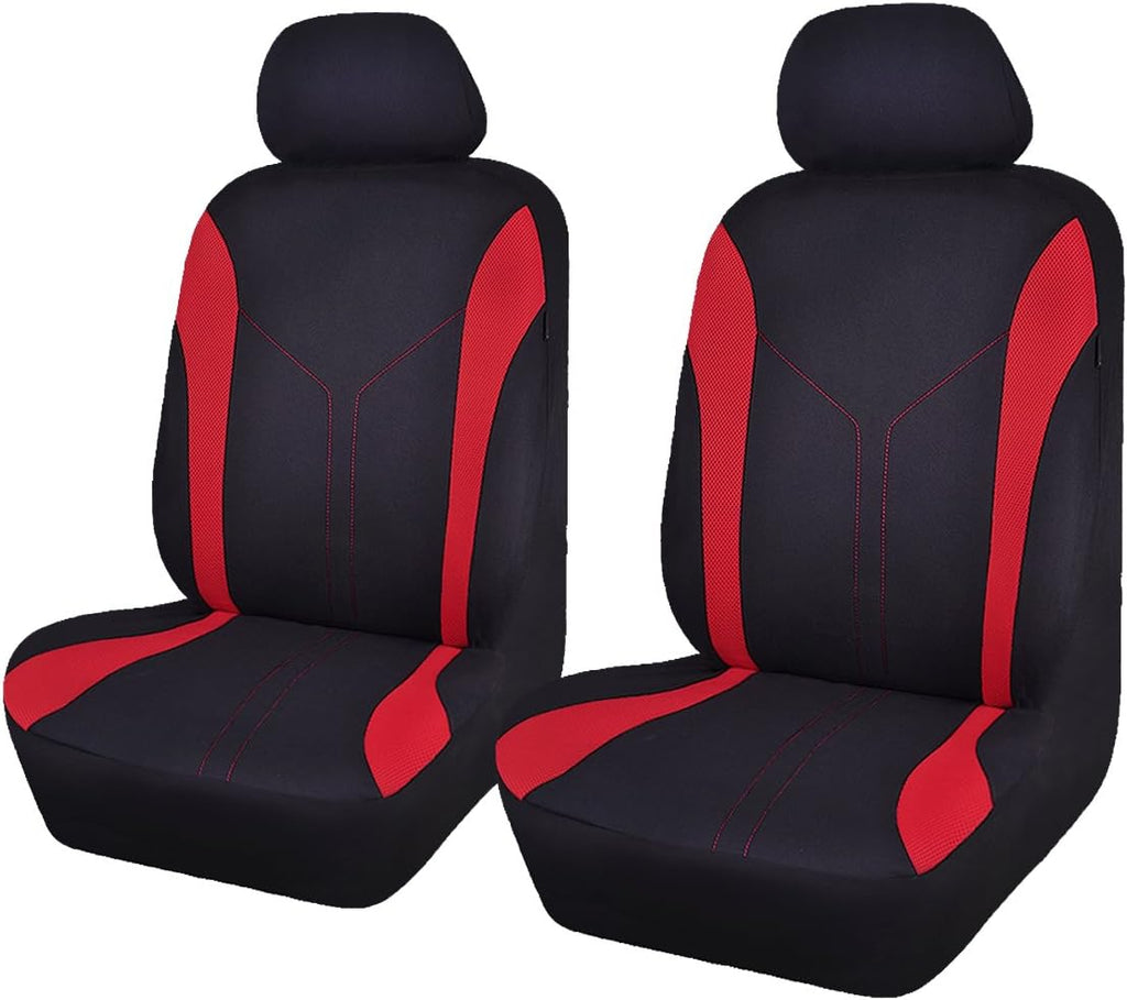 Car Seat Covers Front Set Breathable Mesh Seat Protector Fabric Polyester Cover Easy Installation SUV CAR Woman Lady