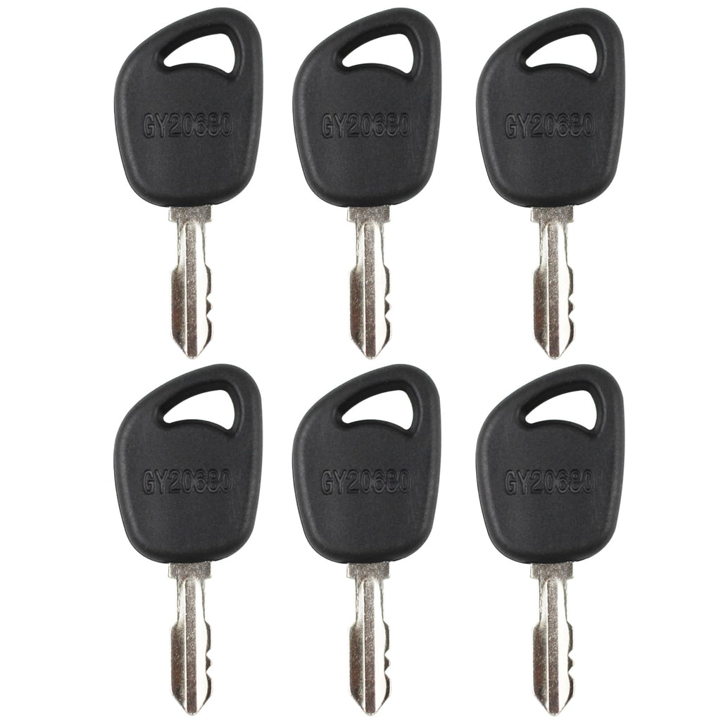 6PCS Lawn Mower Ignition Keys GY20680 Replacement for Jo-hn Deere Mowers