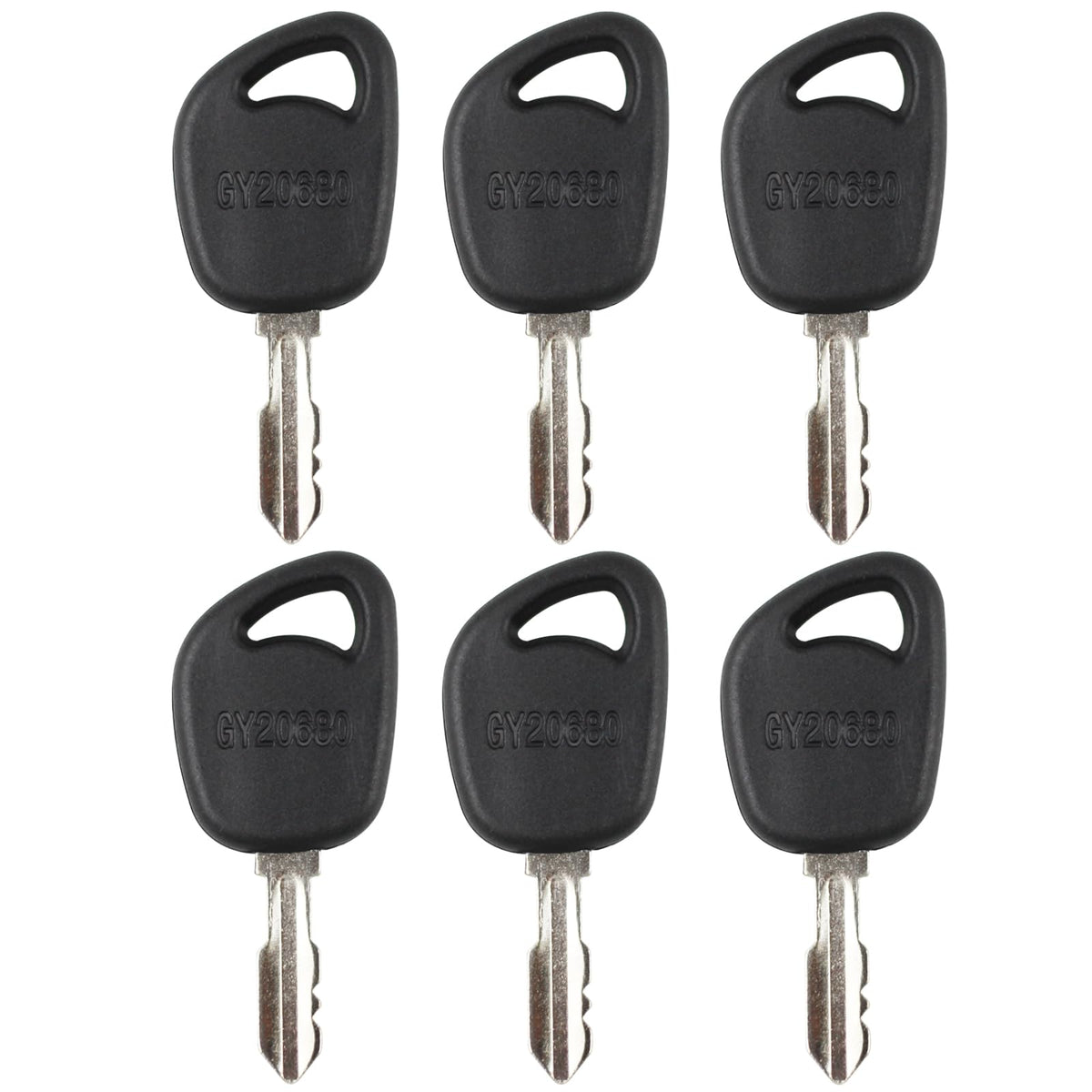6PCS Lawn Mower Ignition Keys GY20680 Replacement for Jo-hn Deere Mowers