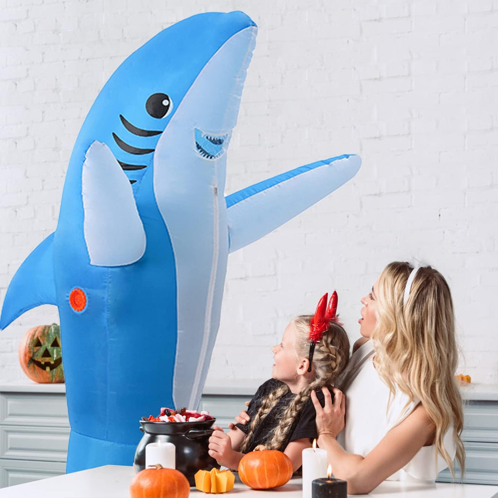 Inflatable Shark Costume for Adults & Kids | Blow Up Halloween Costume Funny, Cosplay Inflatable Costumes for Men, Women
