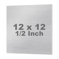 5052 Aluminum Sheet Metal 12x12x1/2 Inch Flat Plain Thick Aluminum Plate, 1/2Inch Thick Metal Aluminums Sheet Covered