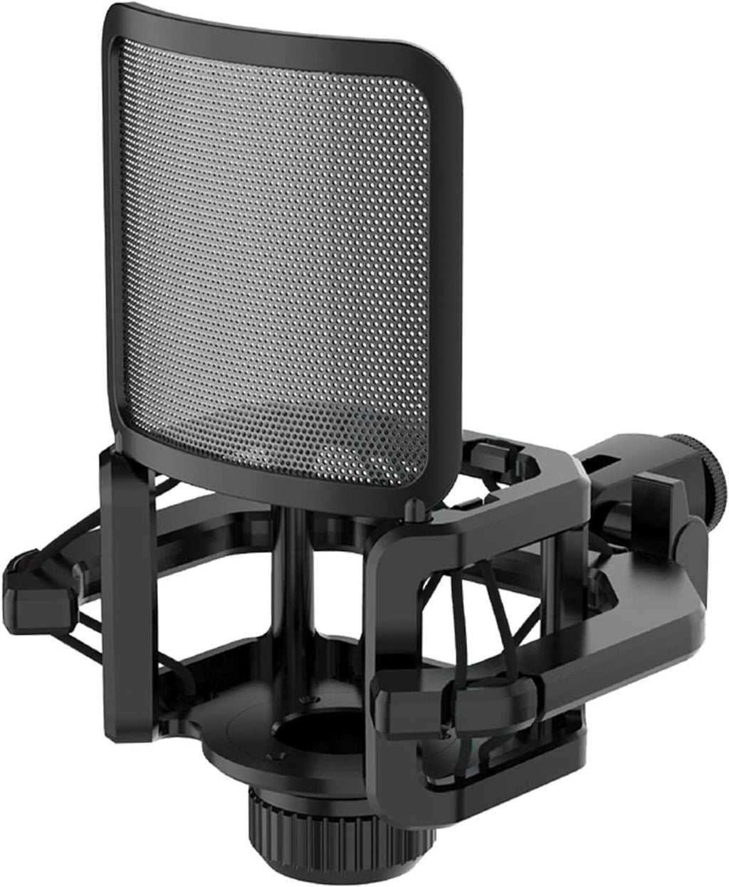 Universal Microphone Shock Mount, Anti Vibration Shock Mount with Filter Screen for Microphones Diameter 21-62mm
