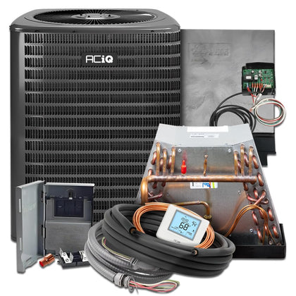 3 Ton 14.3 SEER2 Mobile Home Heat Pump Unit & Coil AC System, 30' Kit