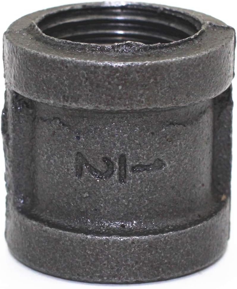 10PCS 1/2" Black Cast Pipe Fitting Coupling Threaded Pipe Nipples