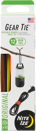 Gear Tie Original ProPacks - Reusable Rubber Twist Ties for Indoor & Outdoor Use - Bendable Wire Interior - Durable