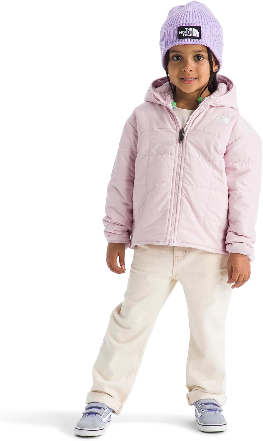 THE NORTH FACE Girls Reversible Shasta Full Zip Hooded Jacket | Water Repellent Puffer Coat, Synthetic Insulation